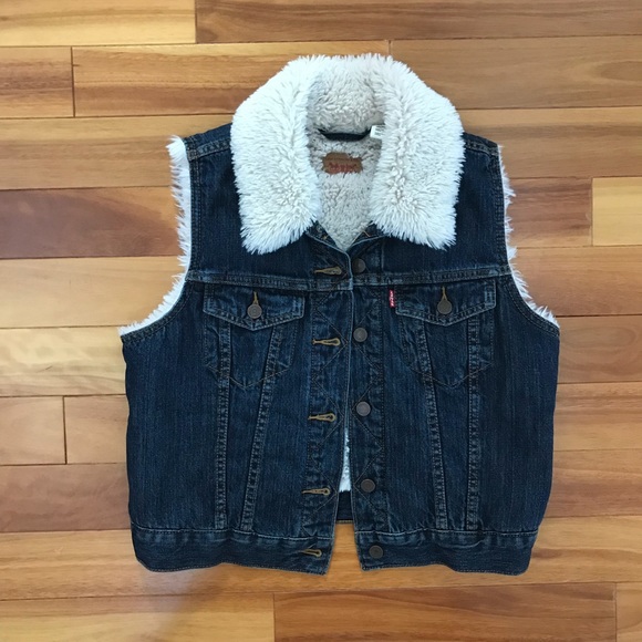 Levis Denim Sherpa Vest 